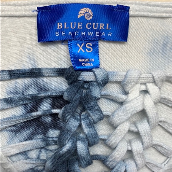 Blue Curl Beachwear Long Sleeve Tie Dye Coverup - Picture 2 of 4